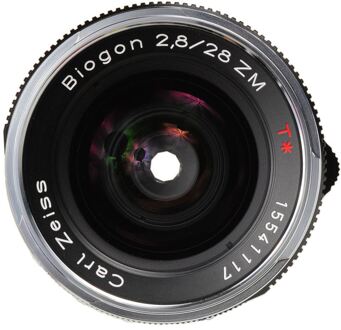 Carl Zeiss ZM 28mm F/2.8 Biogon T* Zwart - geschikt voor het Zeiss Ikon systeem en het Leica M-systeem