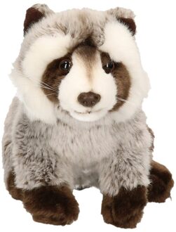 CarlDick Pluche wasbeer knuffel - 25 cm - knuffeldieren - wasberen Multi