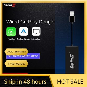 Carlinkit Usb Carplay Dongle/Android Auto Voor Android Auto Android Multimedia Speler Iphone Android Telefoon Bedrade Autokit Zwart