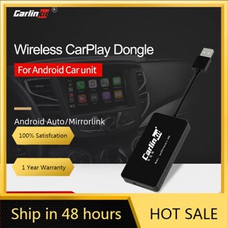 Carlinkit Usb Carplay Dongle/Android Auto Voor Android Auto Android Multimedia Speler Iphone Android Telefoon Draadloze Autokit Zwart