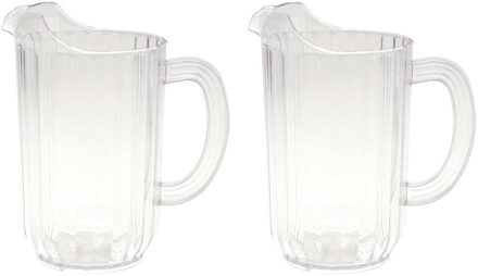 Carlisle Karaf - 4x - polycarbonaat kunststof - 1 liter - sapkan/ waterkan - 12 x 18 cm