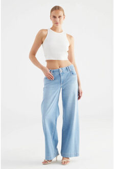 Carlotta wide leg jeans light blue Veelkleurig - 30-30