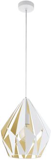Carlton 1 Hanglamp Goud, Wit
