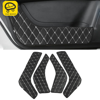 CarManGo Car Accessories PU Leather Door Anti-kick Pad Trim Sticker Cover Frame Decoration for Nissan Patrol Y62 Infiniti QX80