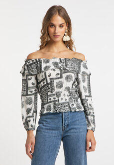 carmen blouse gaya Zwart/wit - S