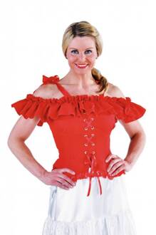 Carmen blouse rood Rood - Zalm