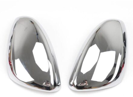 Carmilla Auto Chrome Achteruitkijkspiegel Bescherming Cover Achteruitkijkspiegel Covers Fit Voor Peugeot - Onderdelen zilver