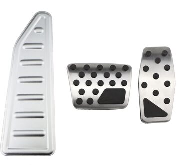 Carmilla Op Auto Pedalen Voor Jeep Renegade - Rvs Auto Gas Rem Rest Voetpedaal Bescherming Cover AT met zilver rust uit