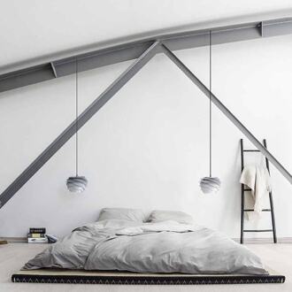 Carmina Mini hanglamp misty grey - met koordset wit - Ø 32 cm Grijs