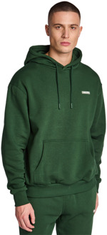 Carmine Hoodies Heren - Groen - Maat S - Katoen Fleece Green