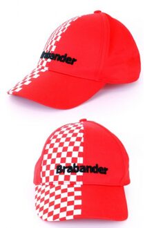 Carnaval Brabant thema baseballcap - rood/wit - voor volwassenen - Brabander - verkleed pet