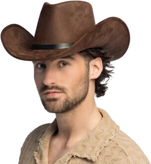 Carnaval Cowboy hoed Bronco - bruin - volwassenen - Western