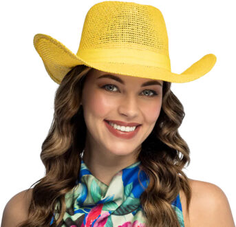 Carnaval Cowboy hoed - geel - volwassenen - Western