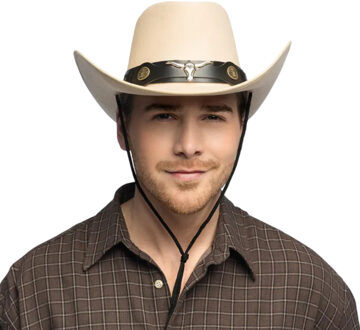 Carnaval Cowboy hoed Wyatt - beige- volwassenen - Western