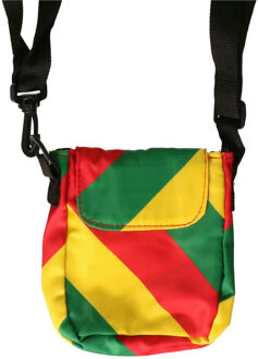 Carnaval feest schoudertasje - Limburg/Maastricht - groen-geel-rood