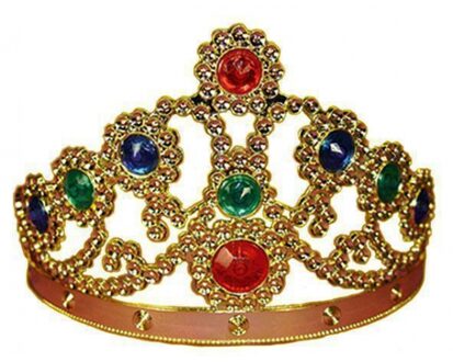 Carnaval gouden kroon met edelstenen