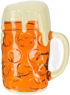 Carnaval/Party decoratie bord - bierglas/bierpul - wand/muur versiering - 55 x 40 cm - karton Multi