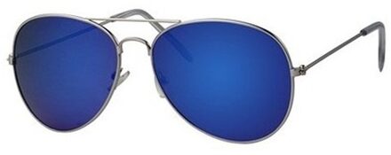 Carnaval Piloten/Politie zonnebril - met blauwe glazen - volwassenen - feestbril