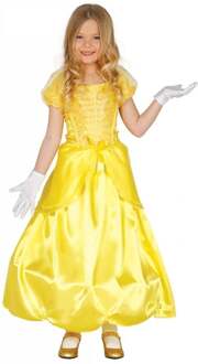 Carnaval prinses jurk geel voor meisjes 5-6 jaar (110-116) - Carnavalsjurken