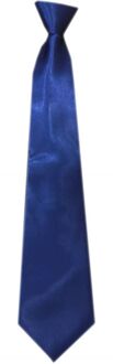 Carnaval verkleed accessoires stropdas - blauw - polyester - heren/dames