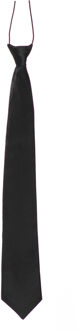 Carnaval verkleed accessoires stropdas - zwart - polyester - heren/dames