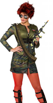 Carnaval verkleed accessoires wapens set - Soldaten machinegeweer 59 cm - kogelsriem