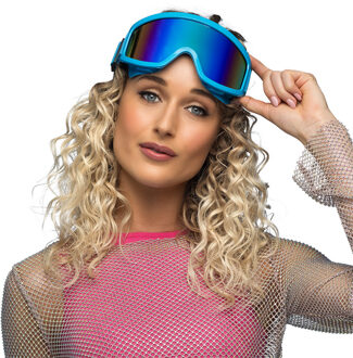 Carnaval/verkleed Apres Ski bril - blauw - volwassenen - party bril