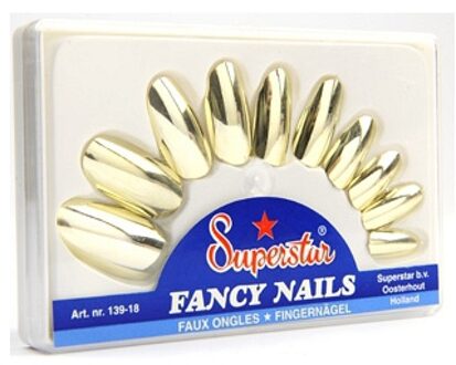 Carnaval verkleed artikel - Gouden nep kunstnagels - volwassenen - opplakken
