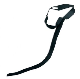 Carnaval verkleed artikel - Zwarte katten staart met riem - 80 cm