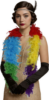 Carnaval verkleed boa - multi kleuren - 80 gram