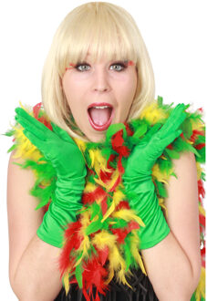 Carnaval verkleed boa - rood/geel/groen - Limburg/maastricht - 180 cm - Feest boa