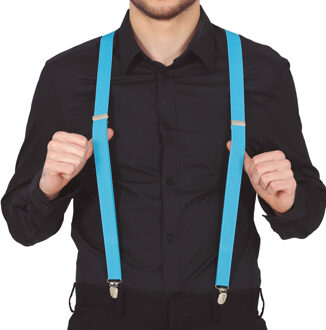 Carnaval verkleed bretels - blauw - volwassenen - verkleed accessoires