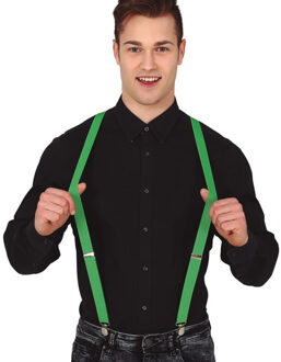 Carnaval verkleed bretels - groen - volwassenen - verkleed accessoires