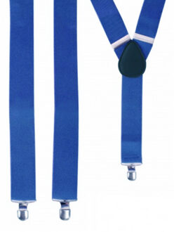 Carnaval/verkleed bretels - tot 120 cm - blauw - Carnaval kleding accessoires