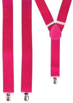 Carnaval/verkleed bretels - tot 120 cm - roze - Carnaval kleding accessoires