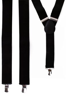 Carnaval/verkleed bretels - tot 120 cm - zwart - Carnaval kleding accessoires