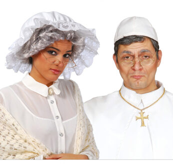 Carnaval/verkleed bril - metaal/kunststof - volwassenen - Opa/Oma/Bejaarde/Kerstman