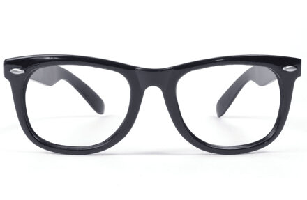 Carnaval verkleed bril - zwart - zonder glazen - fun/feest verkleed accessoires - feestbrillen