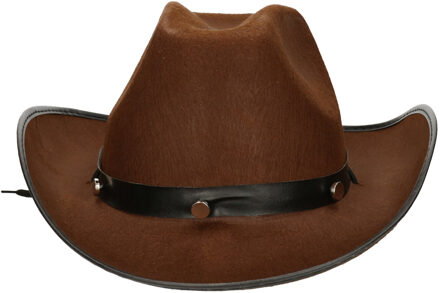 Carnaval verkleed Cowboy hoed Arizona - bruin - voor volwassenen - Western thema