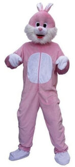 Carnaval verkleed dierenpak - Roze konijnen/paashaas kostuum - volwassenen - one size M/L