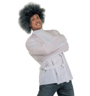Carnaval verkleed dwangbuis - gekkenhuis - wit - one size - volwassenen - Halloween - kostuum