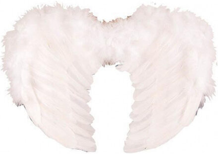 Carnaval verkleed engelen veren vleugels - wit - kinderen - 50 x 35 cm
