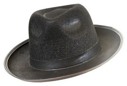 Carnaval verkleed gangster - maffia - blues brothers hoed - zwart - volwassenen