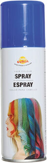 Carnaval verkleed haar verf/spray - blauw - spuitbus - 125 ml