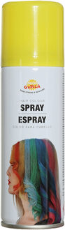 Carnaval verkleed haar verf/spray - geel - spuitbus - 125 ml - Verkleedhaarkleuring