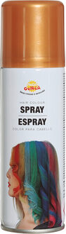 Carnaval verkleed haar verf/spray - goud - spuitbus - 125 ml - Verkleedhaarkleuring Goudkleurig