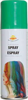Carnaval verkleed haar verf/spray - groen - spuitbus - 125 ml
