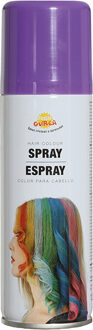 Carnaval verkleed haar verf/spray - paars - spuitbus - 125 ml