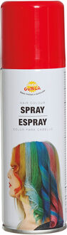 Carnaval verkleed haar verf/spray - rood - spuitbus - 125 ml - Verkleedhaarkleuring