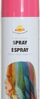 Carnaval verkleed haar verf/spray - roze - spuitbus - 125 ml